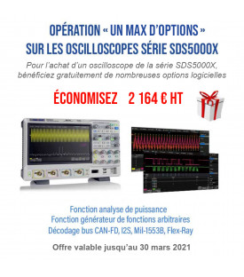 Promotion pack options sur l'oscilloscope siglent SDS5034X