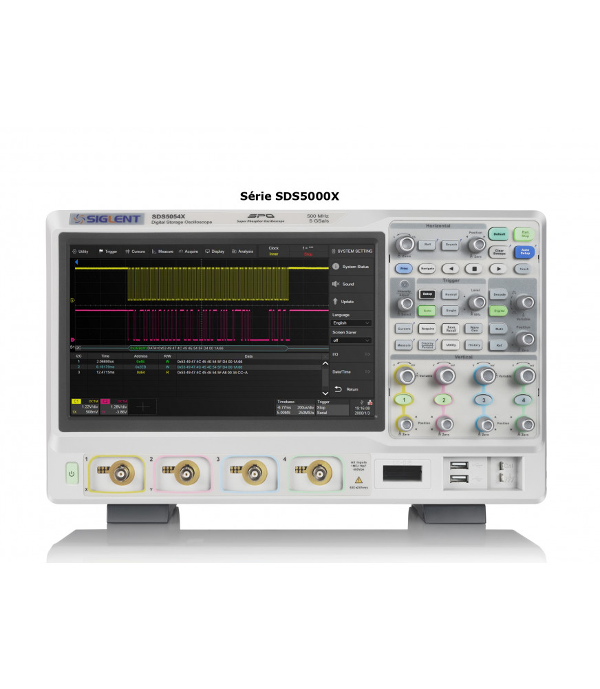 Siglent SDS5034X Oscilloscope 4x350 MHz 500 MHz, version PROMOTION