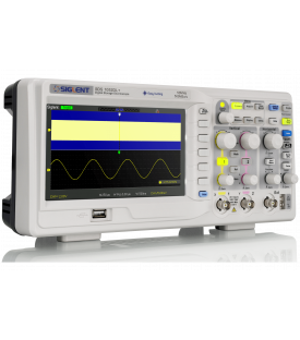 Vue de côté gauche  de l'oscilloscope siglent SDS1052DL+