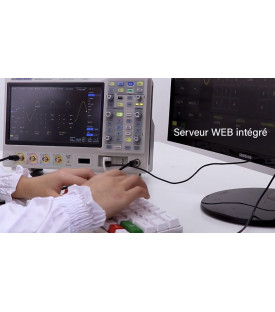Vue d'une application avec l'oscilloscope siglent SDS2102X-Plus
