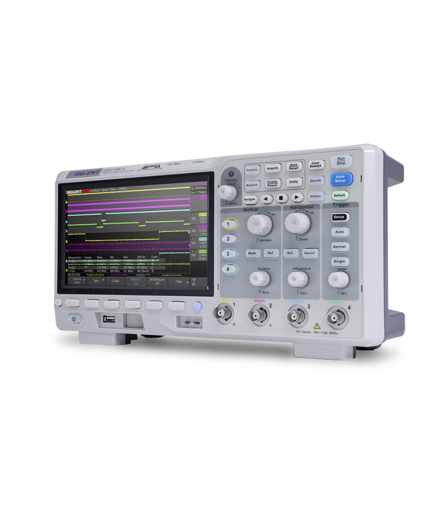 Siglent SDS1104X-U Oscilloscope 4x100 MHz Voies 4 MHz 100 Fonctions ...