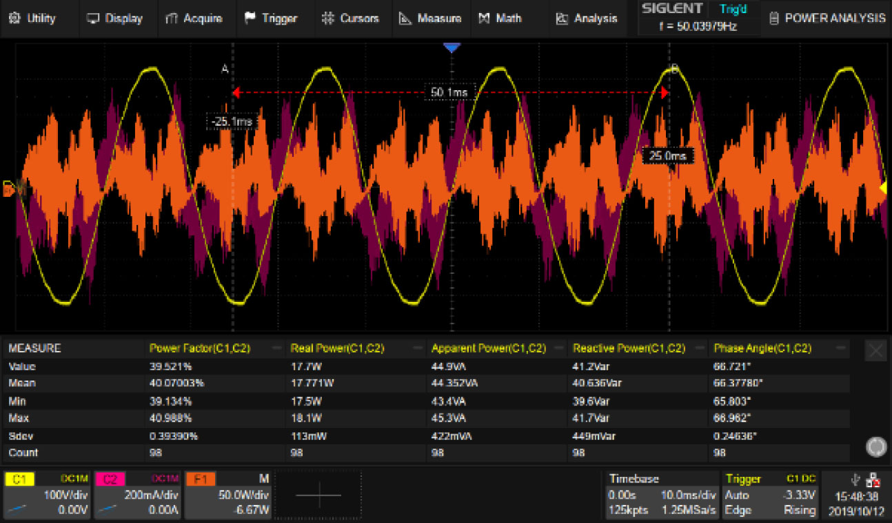 Option analyse de puissance SDS-5000X-PA